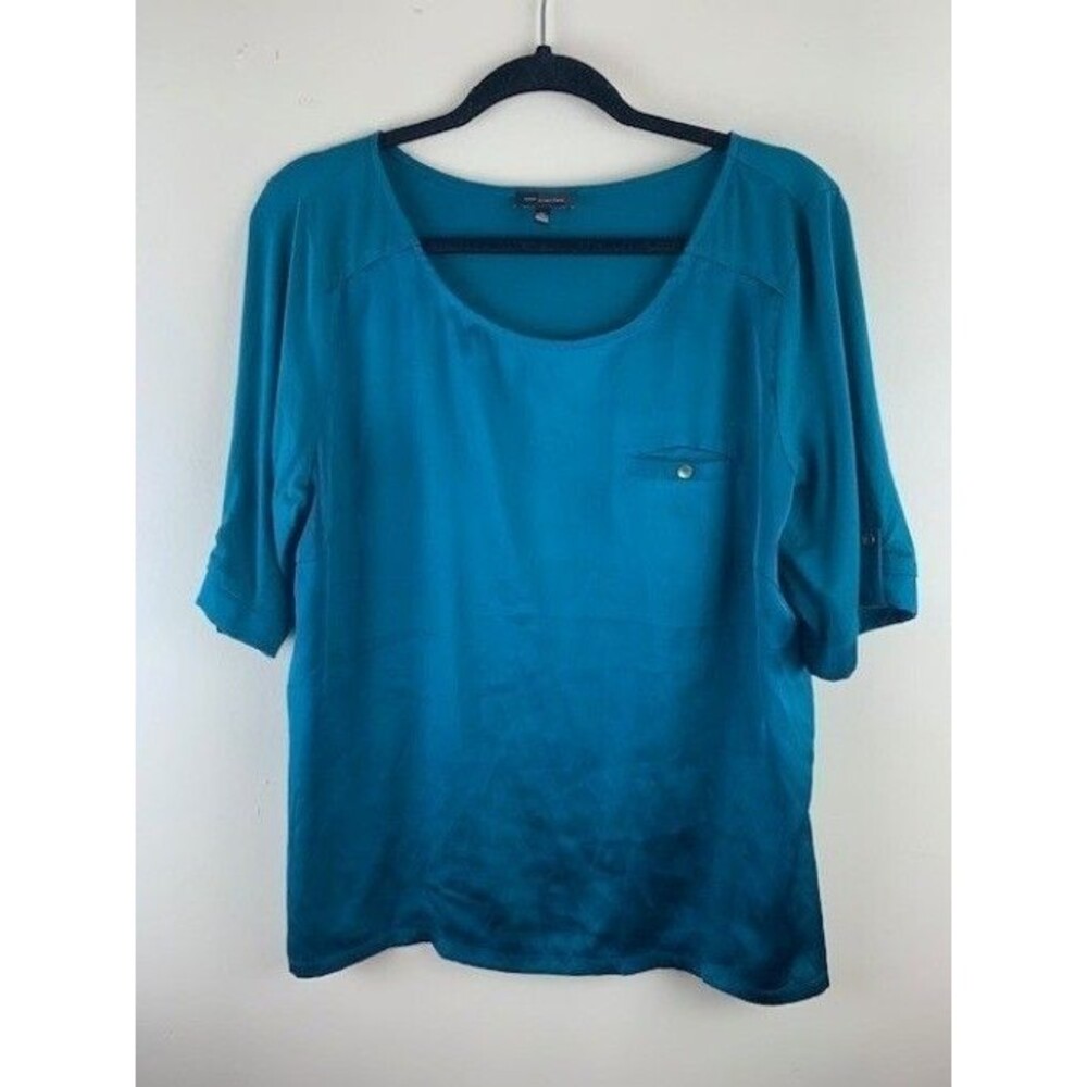 The Limited Size XL Womens Pull Over Top Emerald Green Scoop Neck